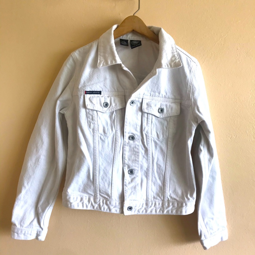 DKNY vintage white jeans jacket